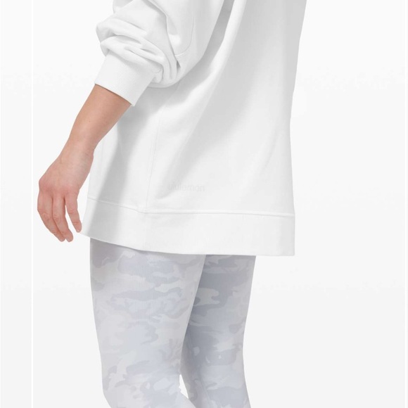 Lululemon Perfectly Oversized Crew White sweatshirt, Size 6 - Picture 4 of 8